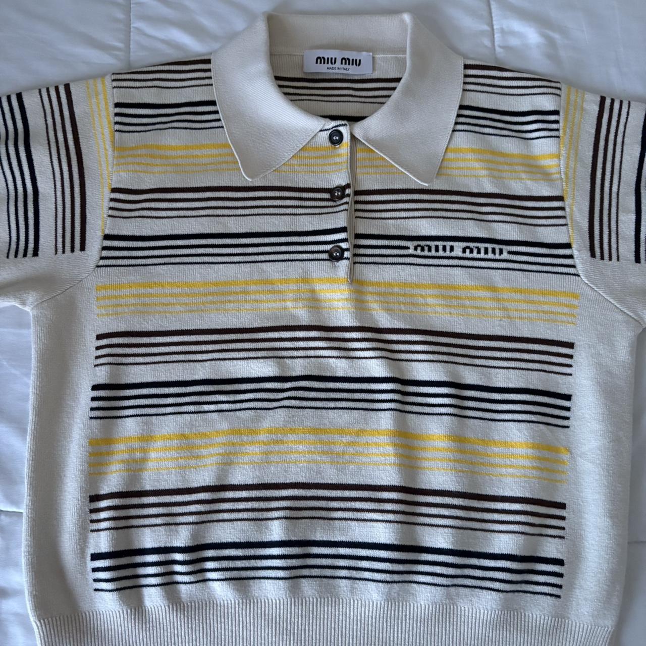 Miu Miu Women's Top - Cream/Multi - XS – miu miu … - image 3