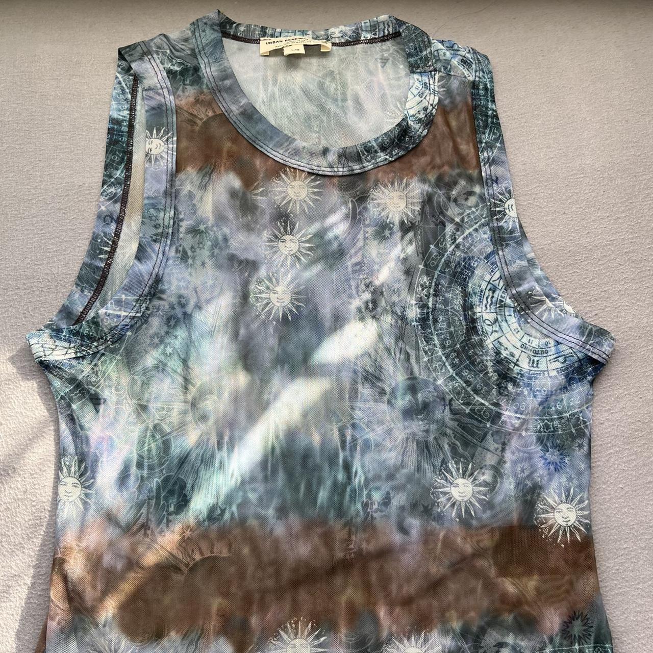 Urban Outfitters Women's Blue and Brown Vest Depop