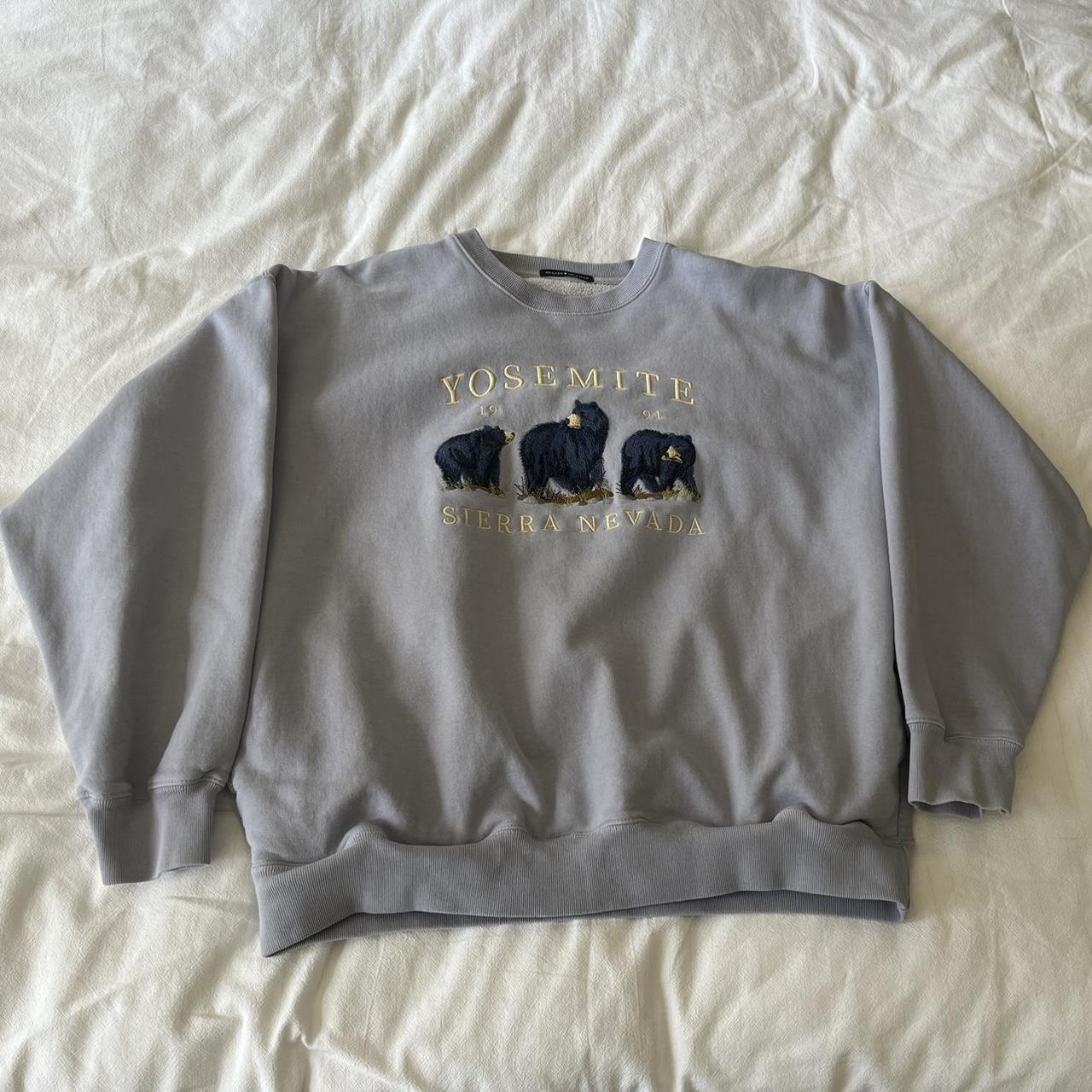 Brandy Melville Yosemite Oversized Crewneck (light... Depop