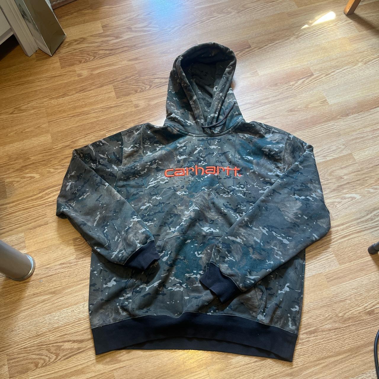 Carhartt camo hoodie. Perfect condition. No signs of... - Depop