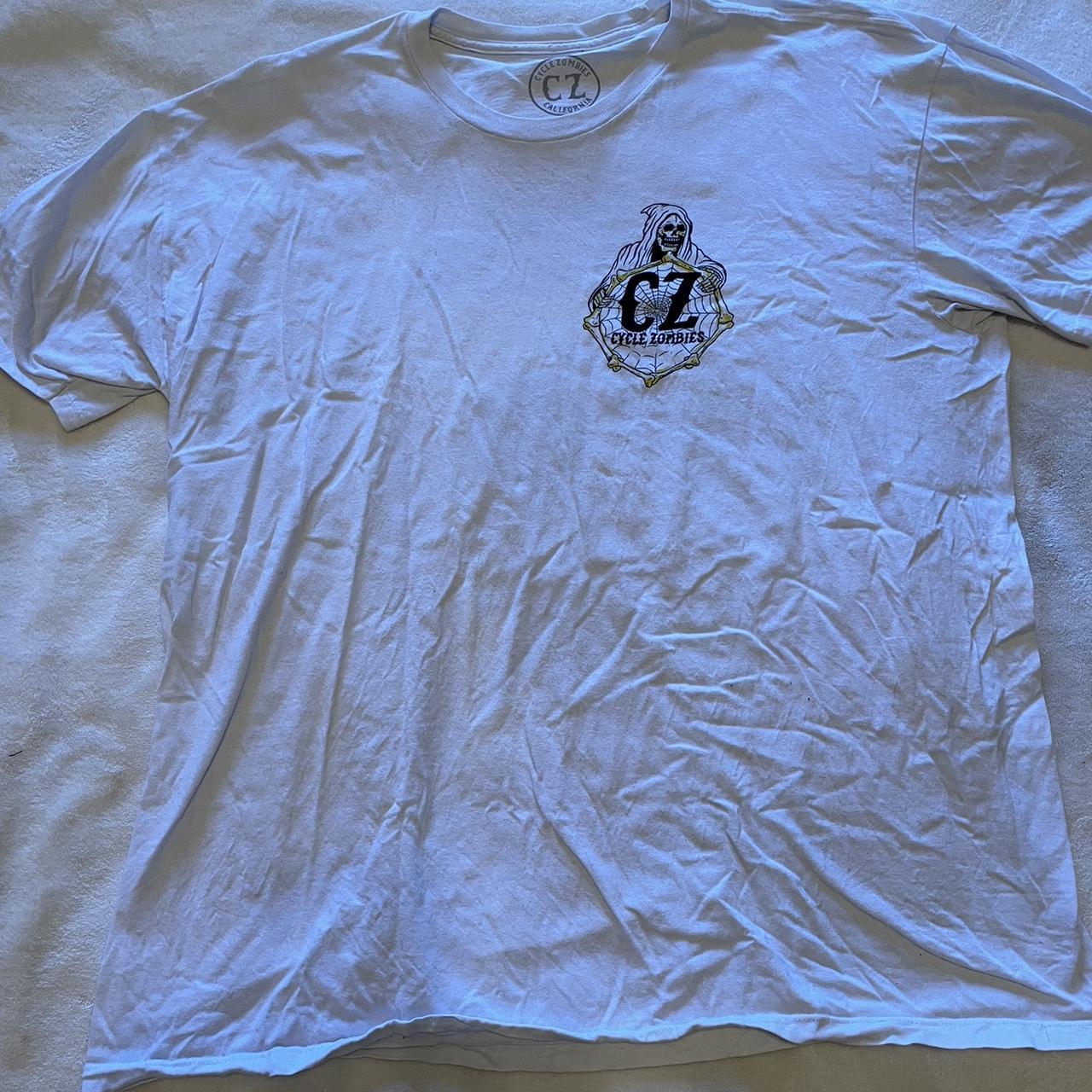 Cycle Zombies “Back From The Dead” white t-shirt, | Depop