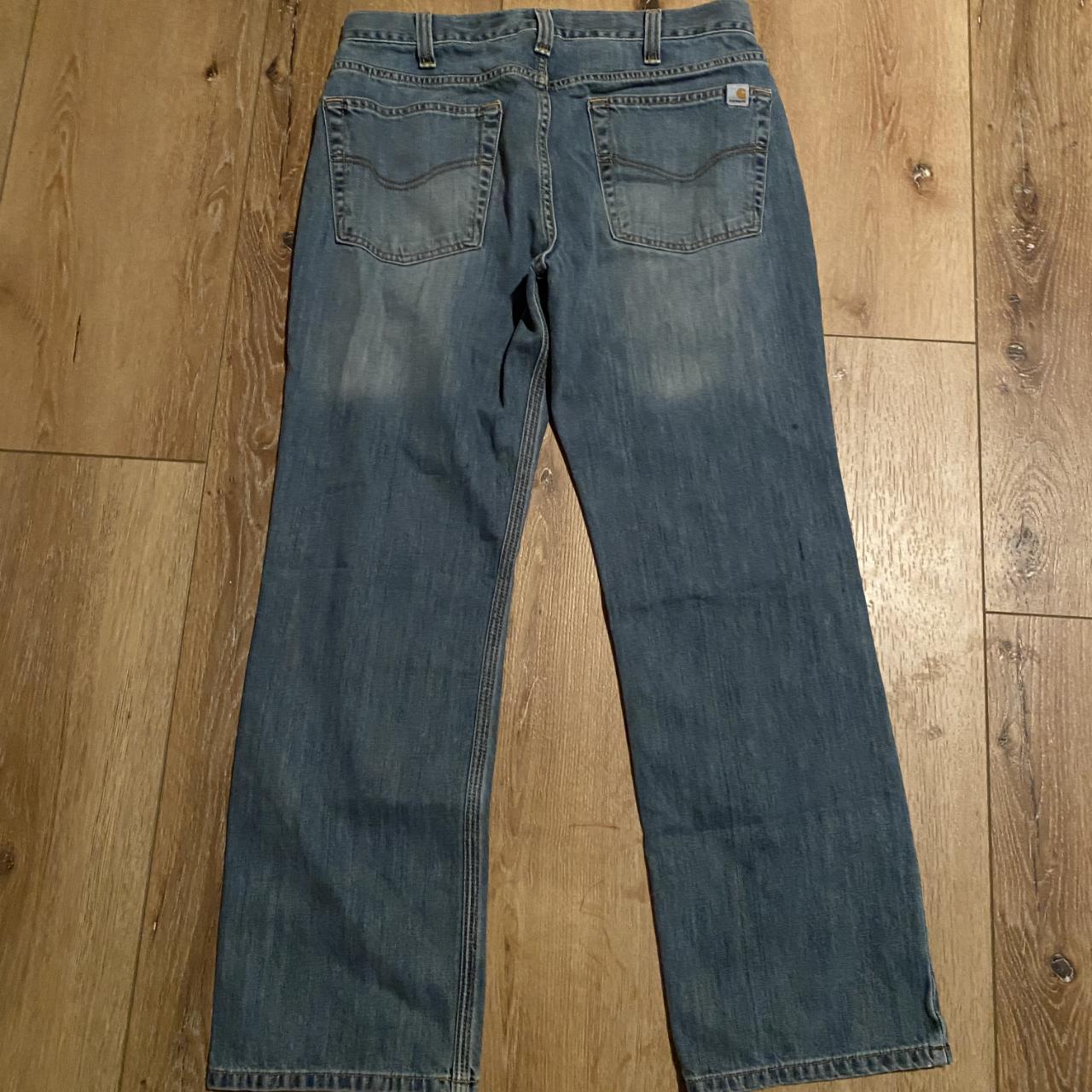 32X30 Carhartt Blue Jeans - Depop