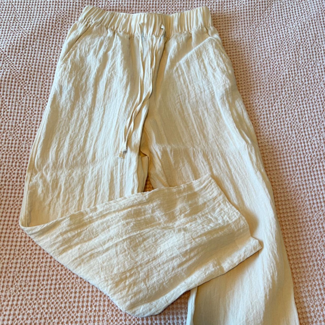 H & M linen pants, size xs. Perfect condition! - Depop