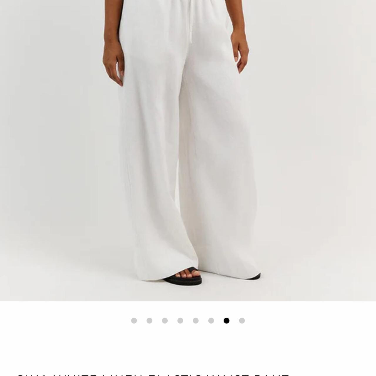 Beautiful lined wide leg draw string Dissh... | Depop