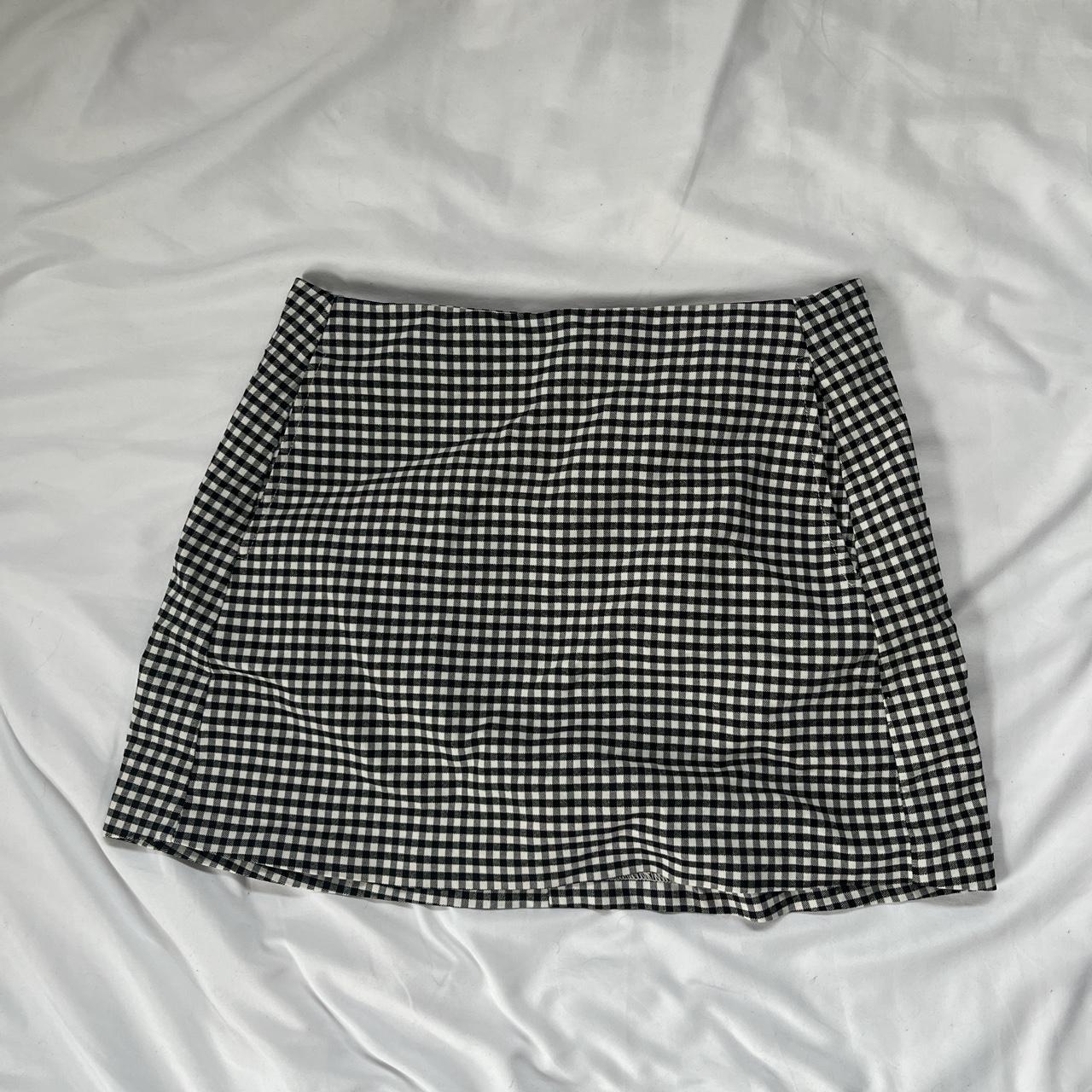 Urban Outfitters Women's Black and White Skirt | Depop