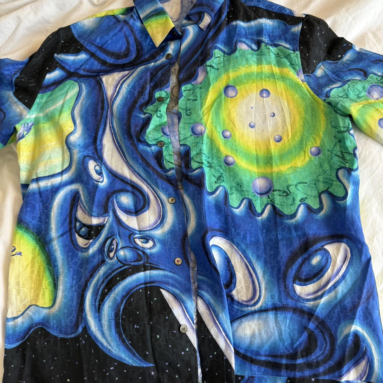 Dior x kenny scharf limited edition men's button | Depop