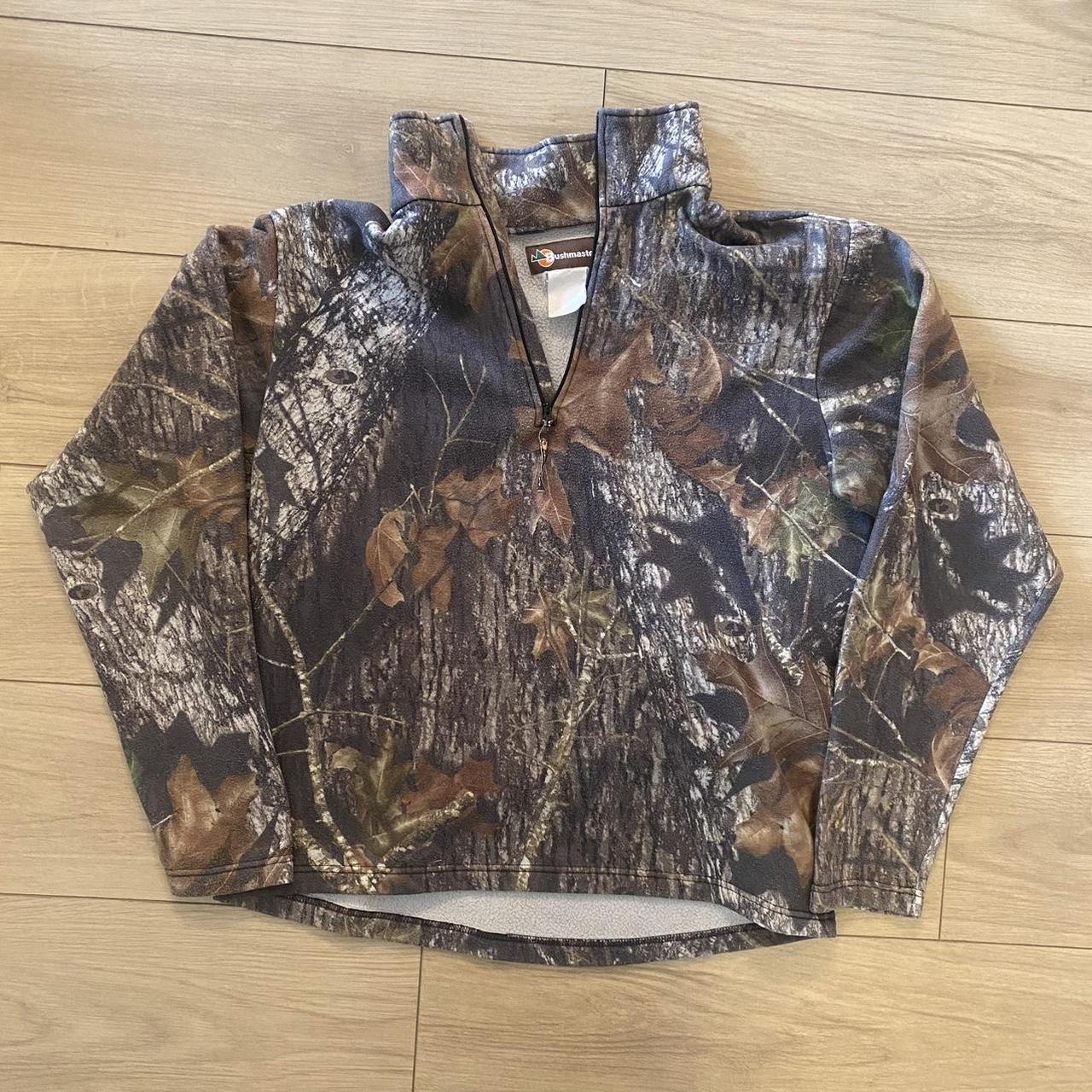 Camo mossy oak print quarter zip fleece. In great... - Depop