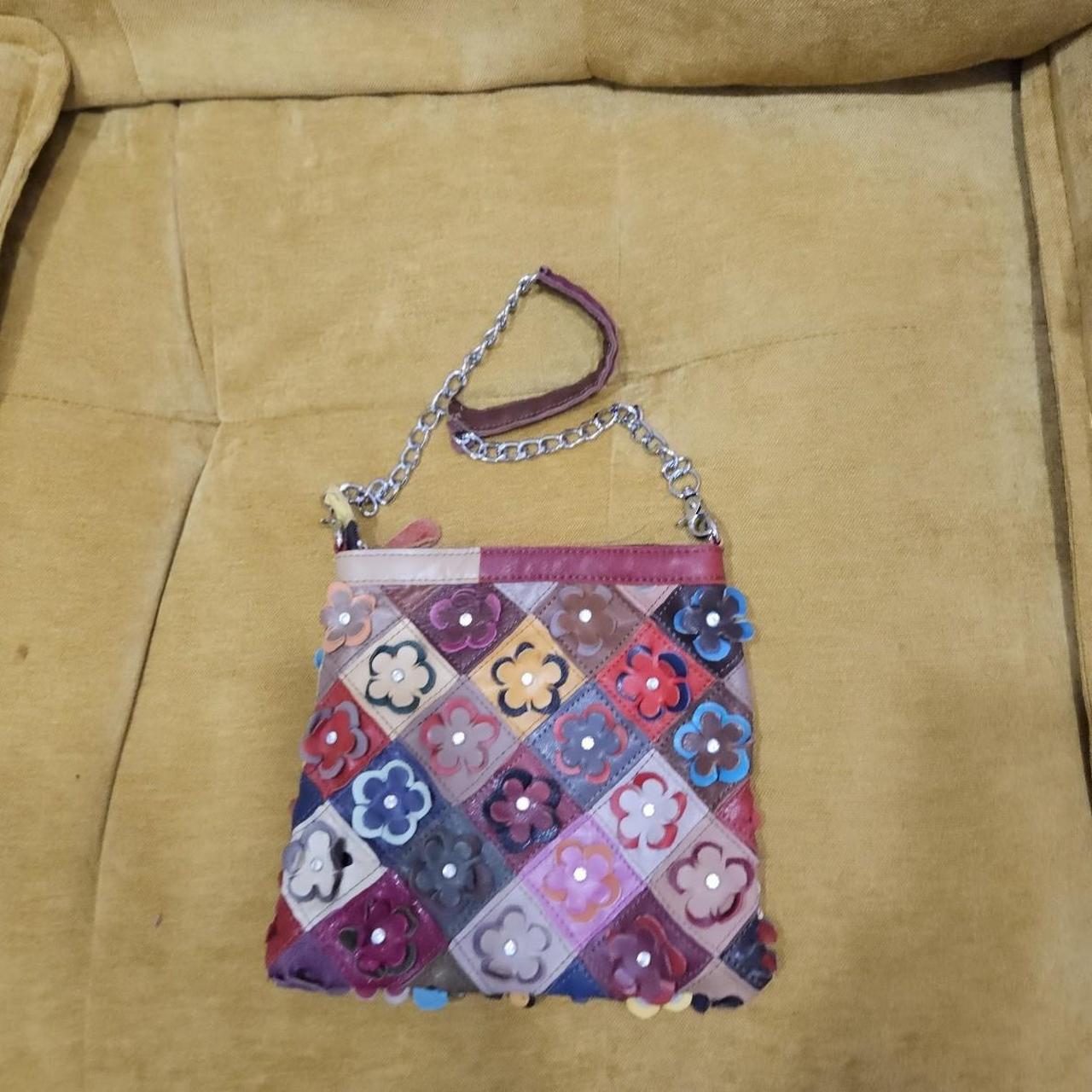 Women's Bag - Multi – patchwork flower leather sh… - image 3