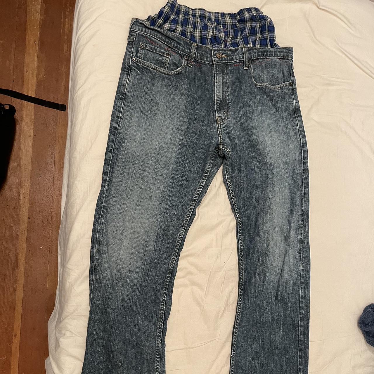 Custom pre sagged dinzen levis. Spent many hours on... - Depop