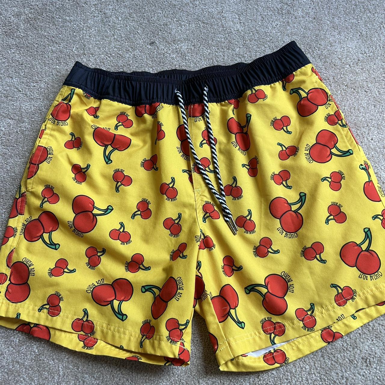 Men s Large Swimming Trunks T Fox Swimwear Yellow