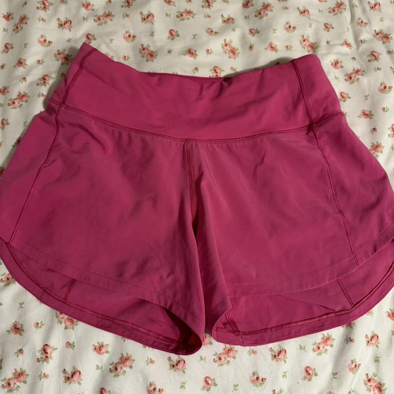 pink lulu shorts #lulu - Depop