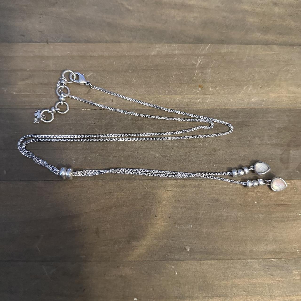 Lucky Brand Mother Of Pearl Lariat Necklace In... - Depop