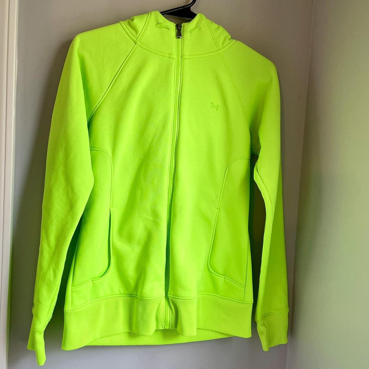 Neon Lime Green Under Armour jacket💚 very... Depop
