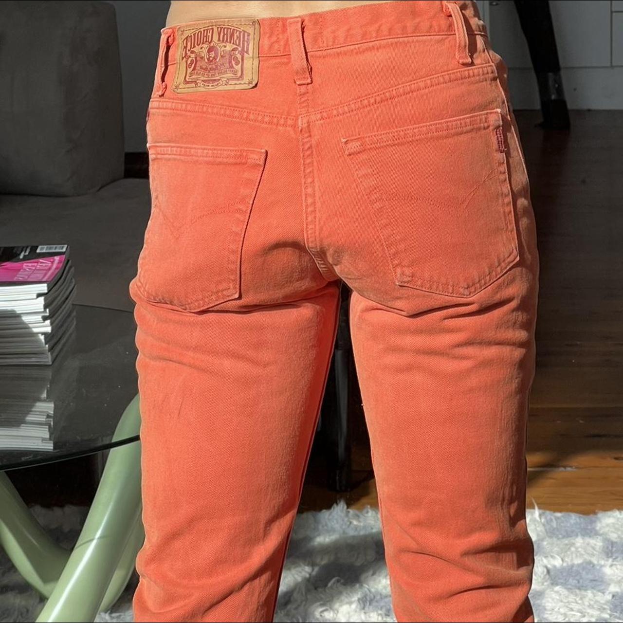 Women's Orange Jeans Depop