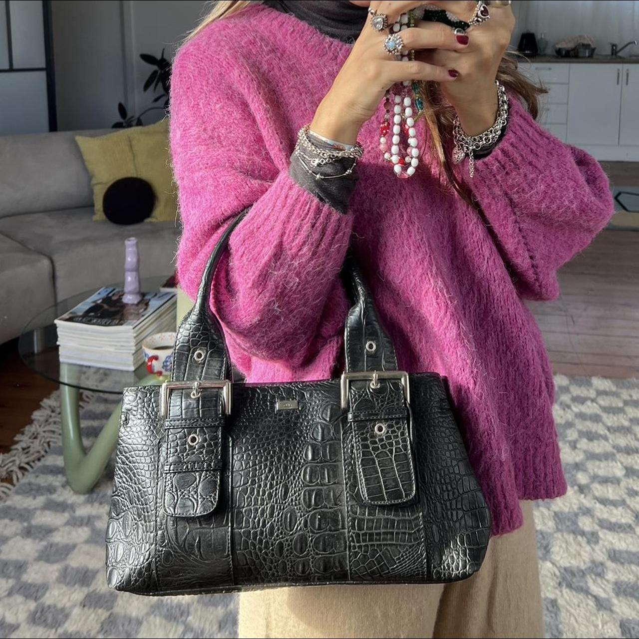 JAG Women's Black and Silver Bag Depop