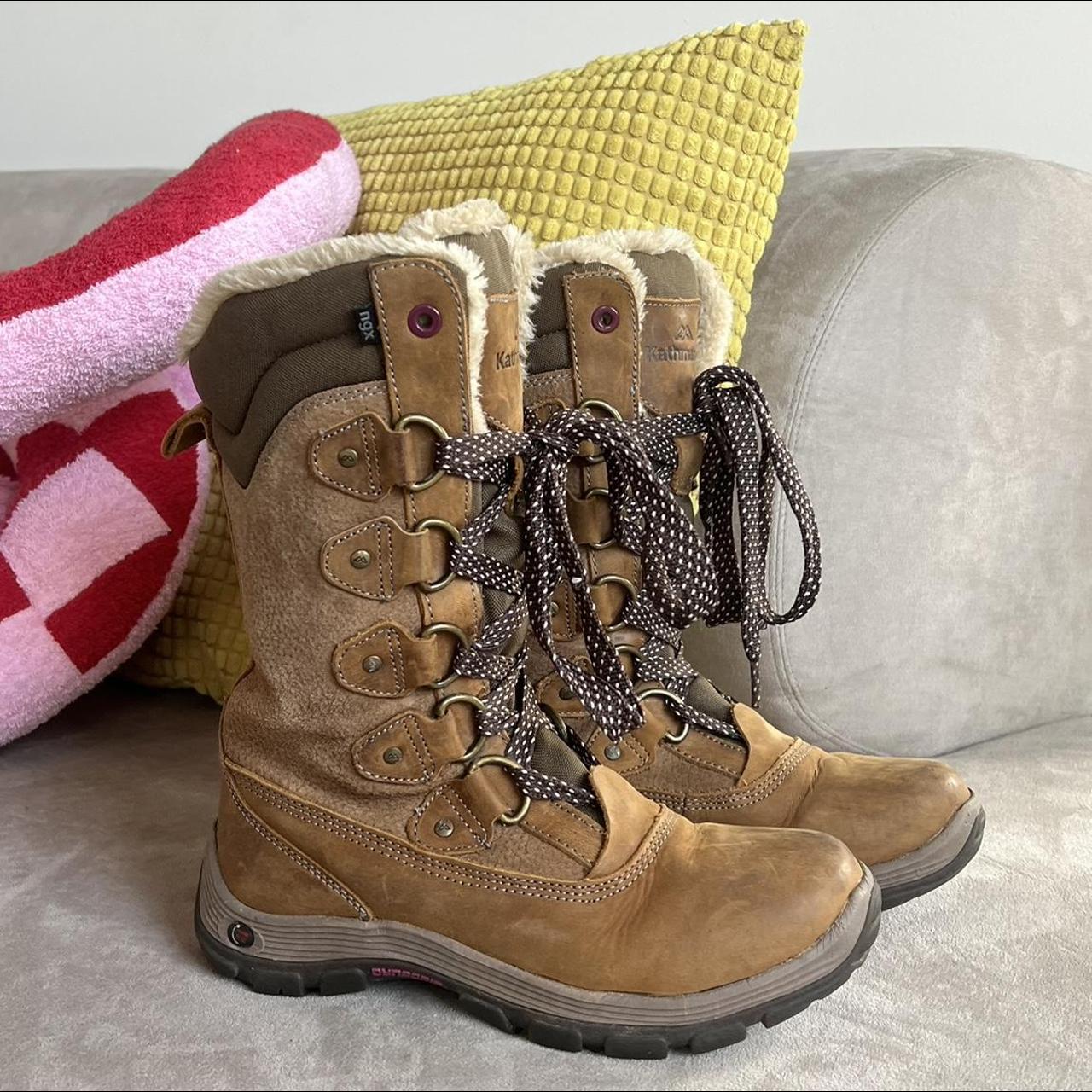 Epic tan leather KATHMANDU snow boots with cute... Depop