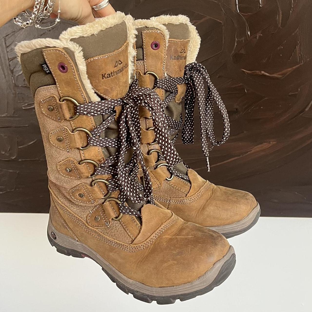 Epic tan leather KATHMANDU snow boots with cute... Depop