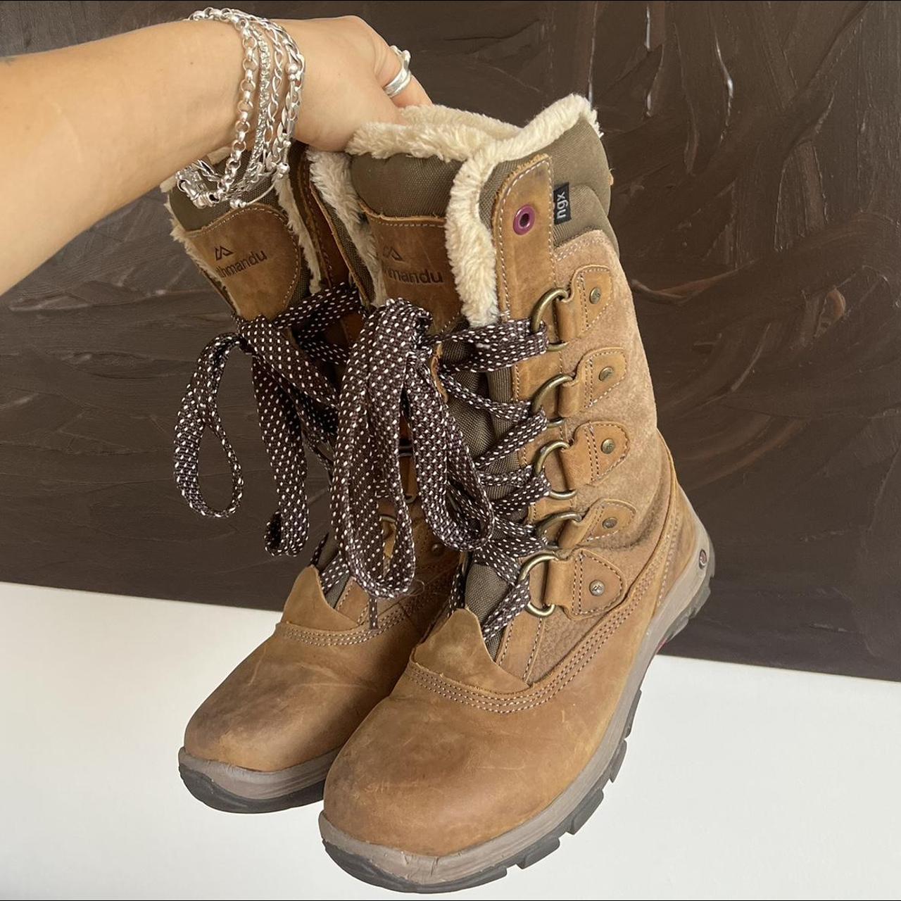 Epic tan leather KATHMANDU snow boots with cute... Depop