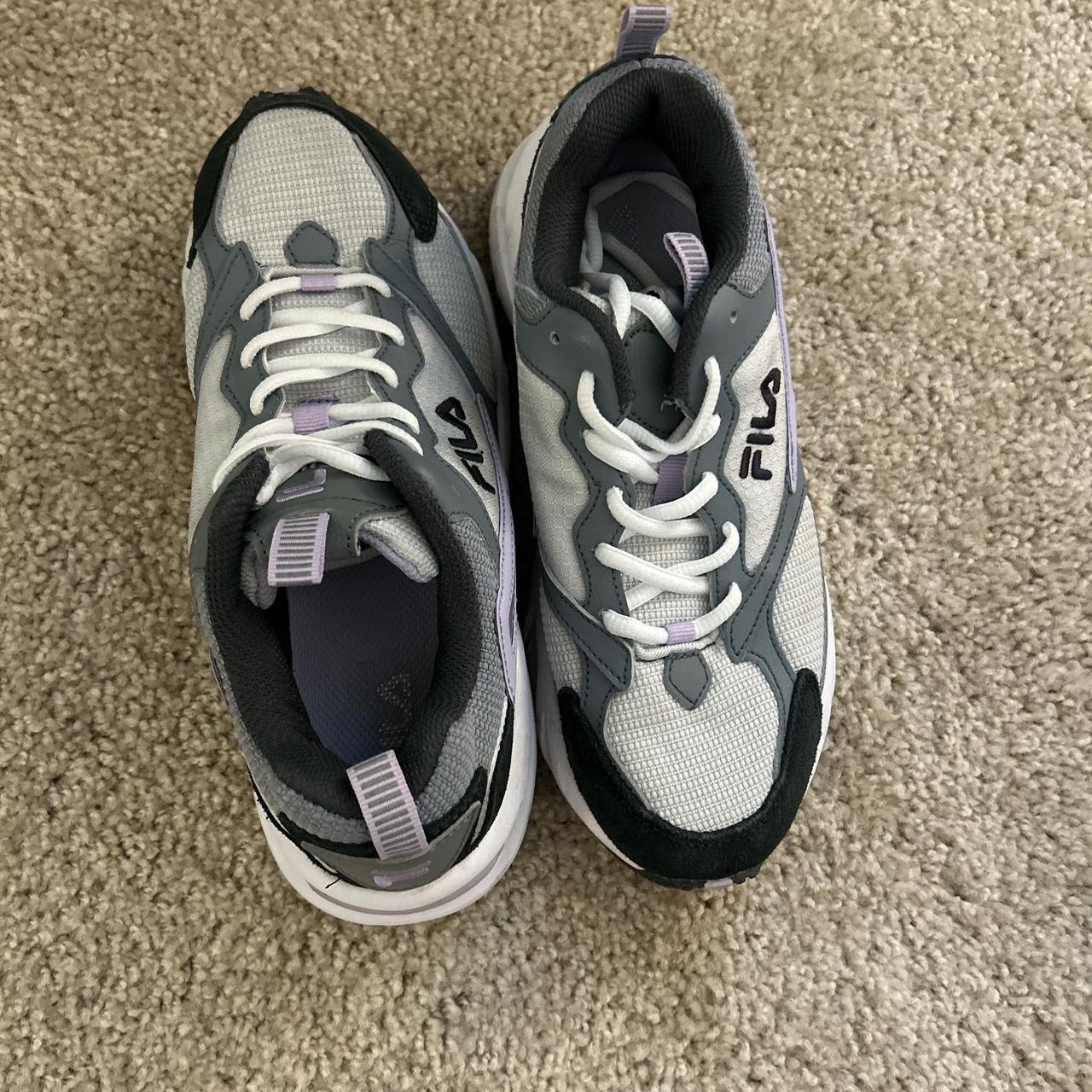 Purple & Grey women's size 7.5 Filas | Depop Purple & Grey women's size 7.5 Filas | Depop