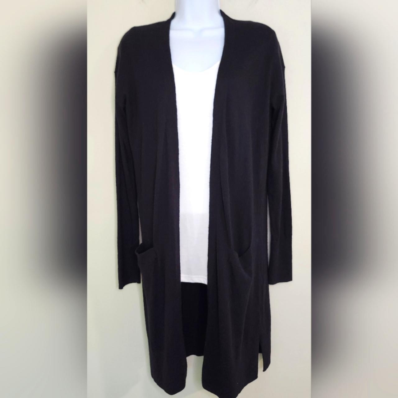 Halogen Cardigan Women S Size Small Black Open Front Depop