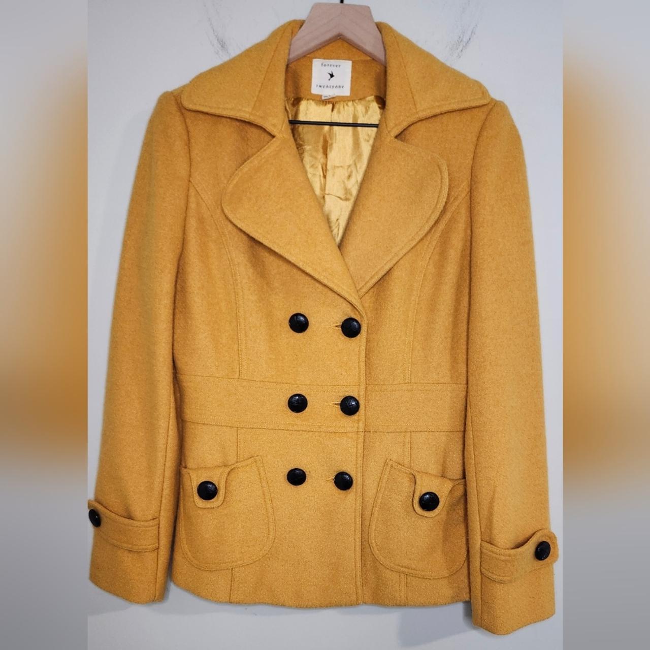 Forever 21 yellow coat hotsell