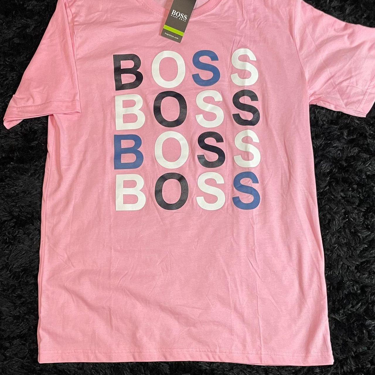 Mens pink hugo boss deals t shirt