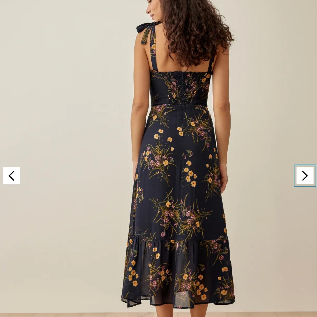 Reformation's floral Nikita midi-dress features a | Depop