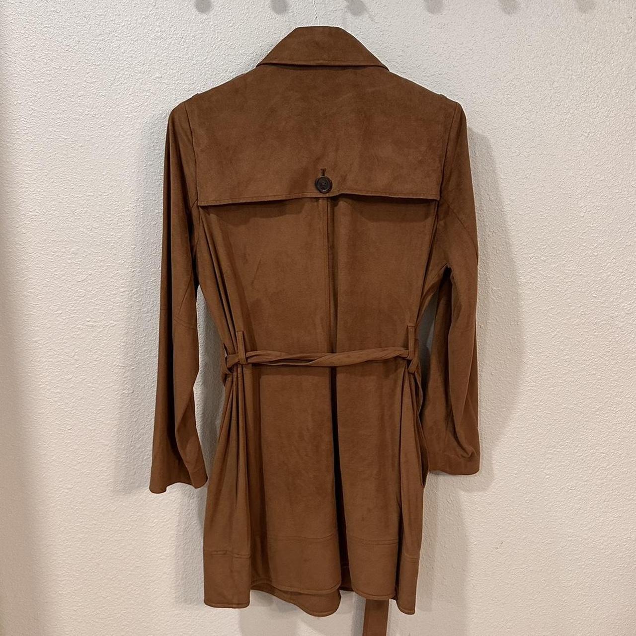 Michael Kors faux suede trench coat no signs of