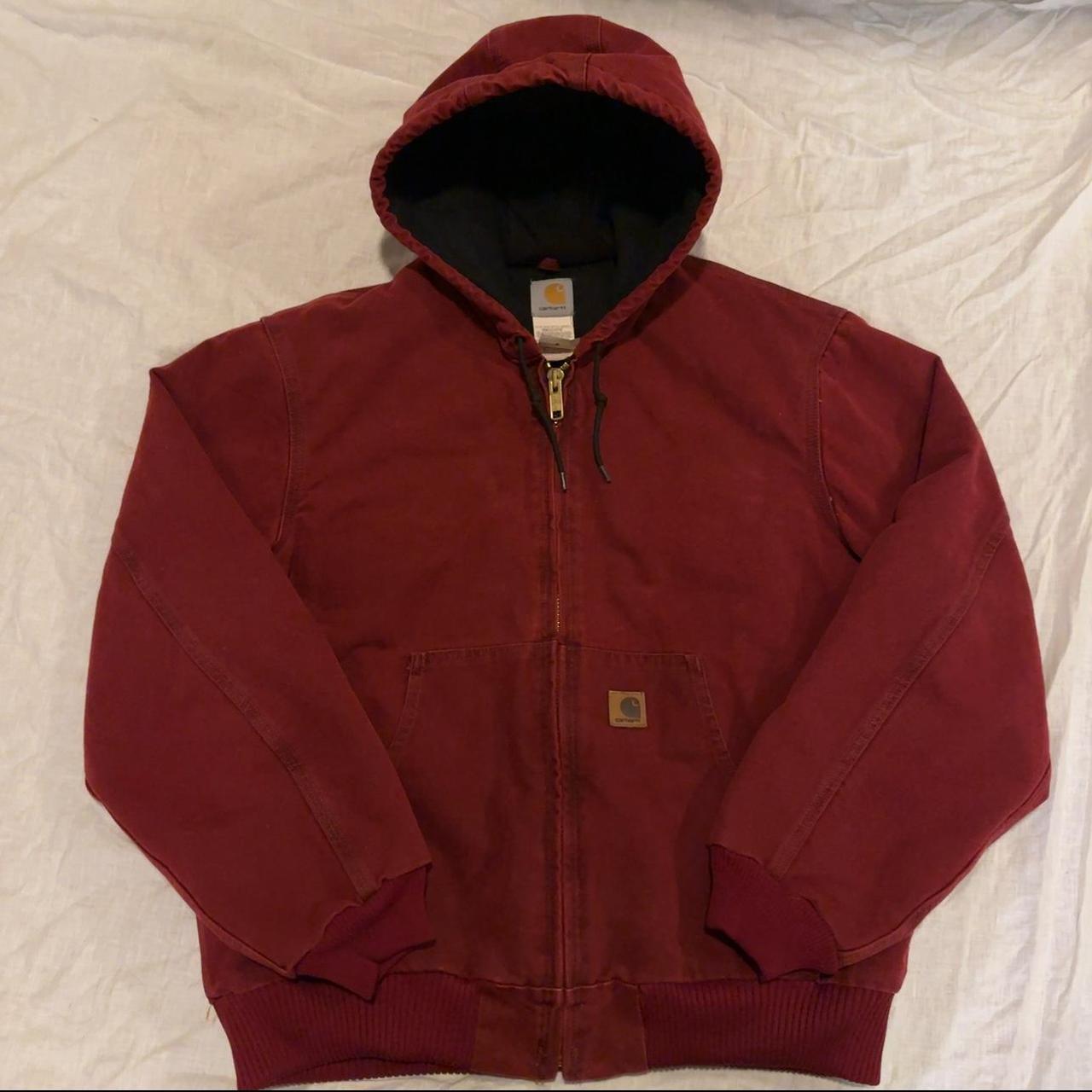 Vintage Carhartt Crimson J130 Jacket Size: L msg me... - Depop