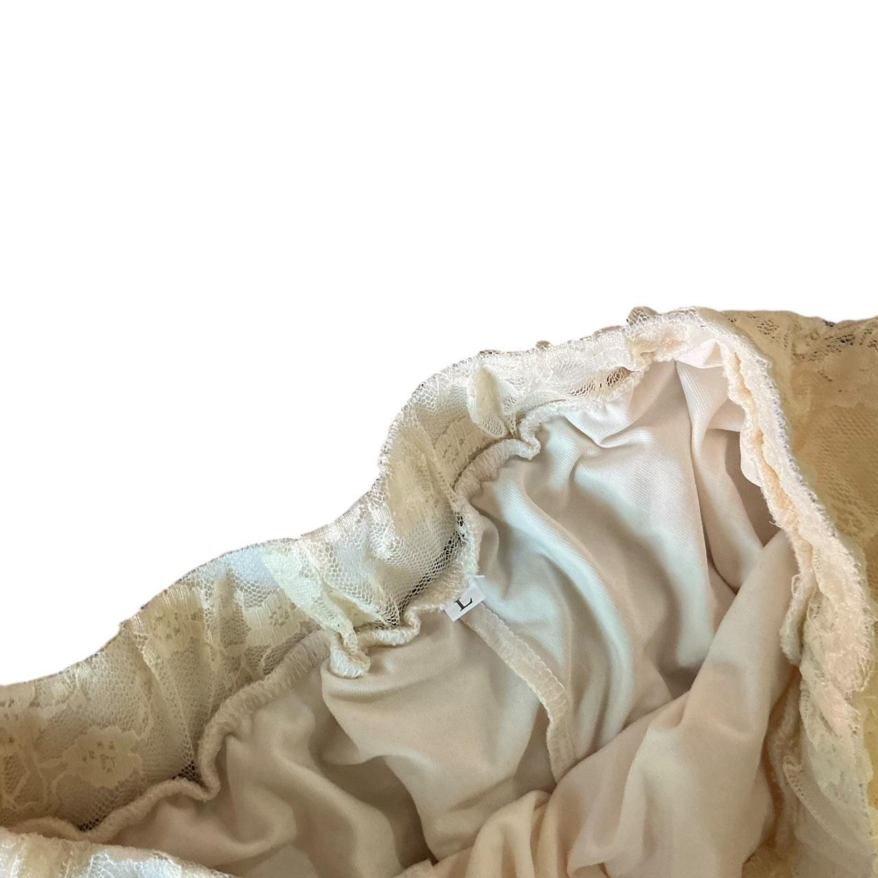 Vintage Women's Skirt - Cream/White - L – Vintage… - image 4