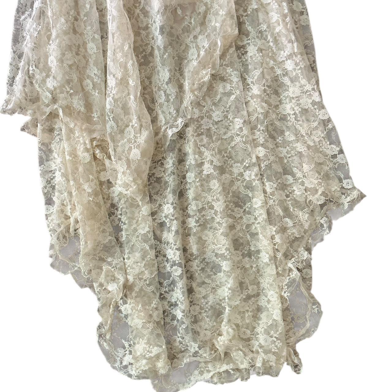 Vintage Women's Skirt - Cream/White - L – Vintage… - image 2
