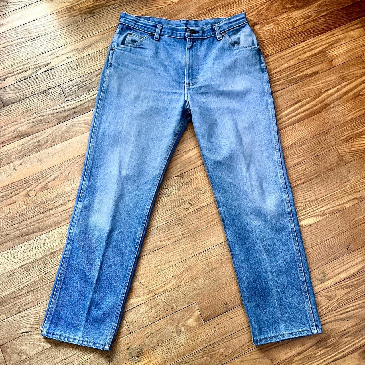 VINTAGE 80s/90s Sears Roebucks Light Blue Denim... - Depop