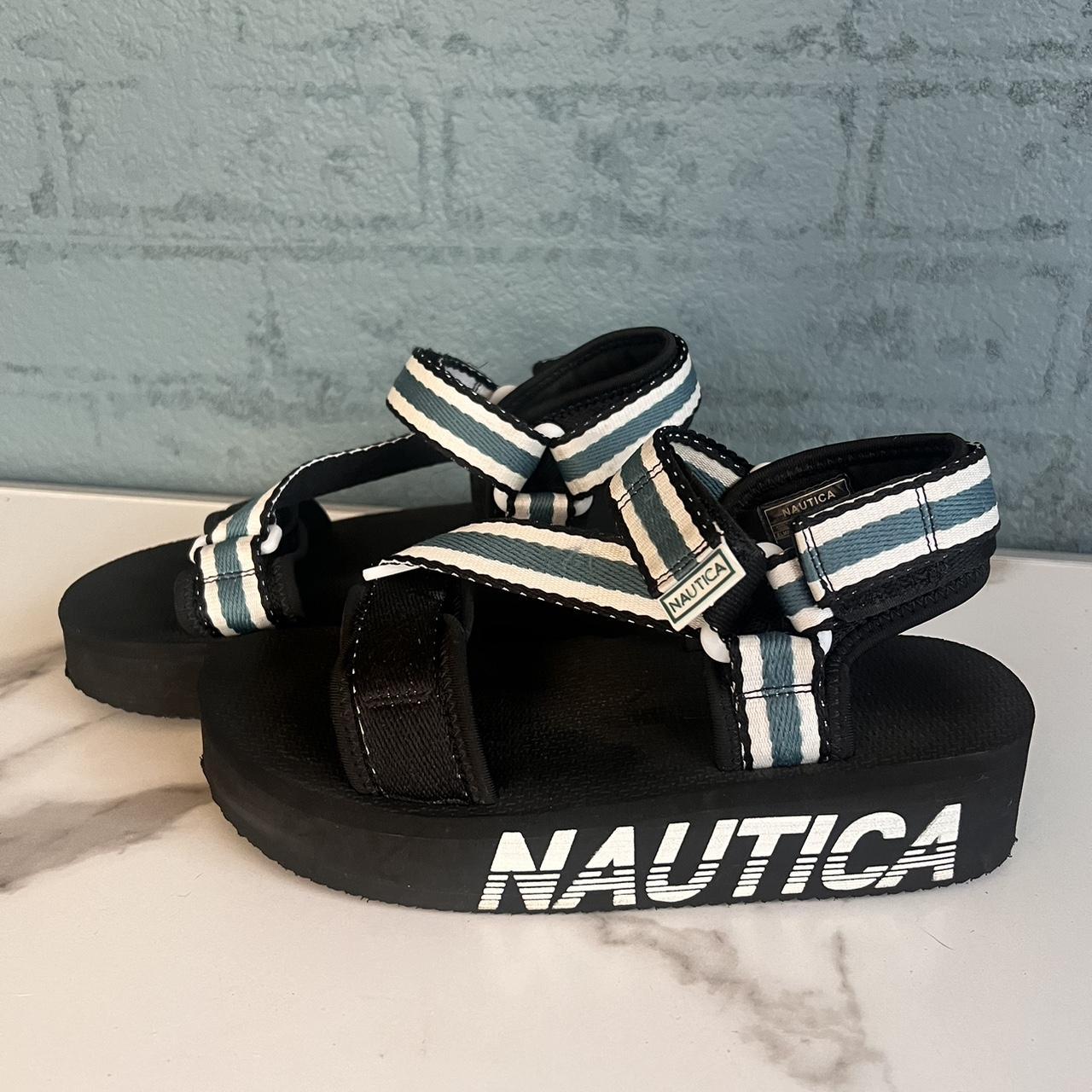 Nautica wedge fashion flip flops