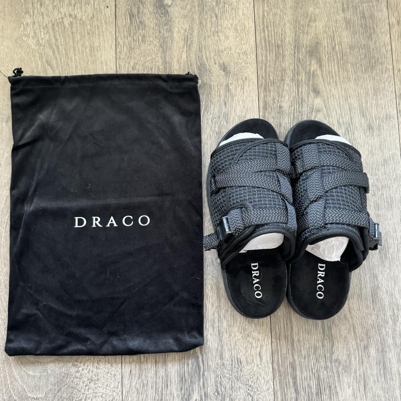 Black reflective Draco slides Brand new Never... - Depop