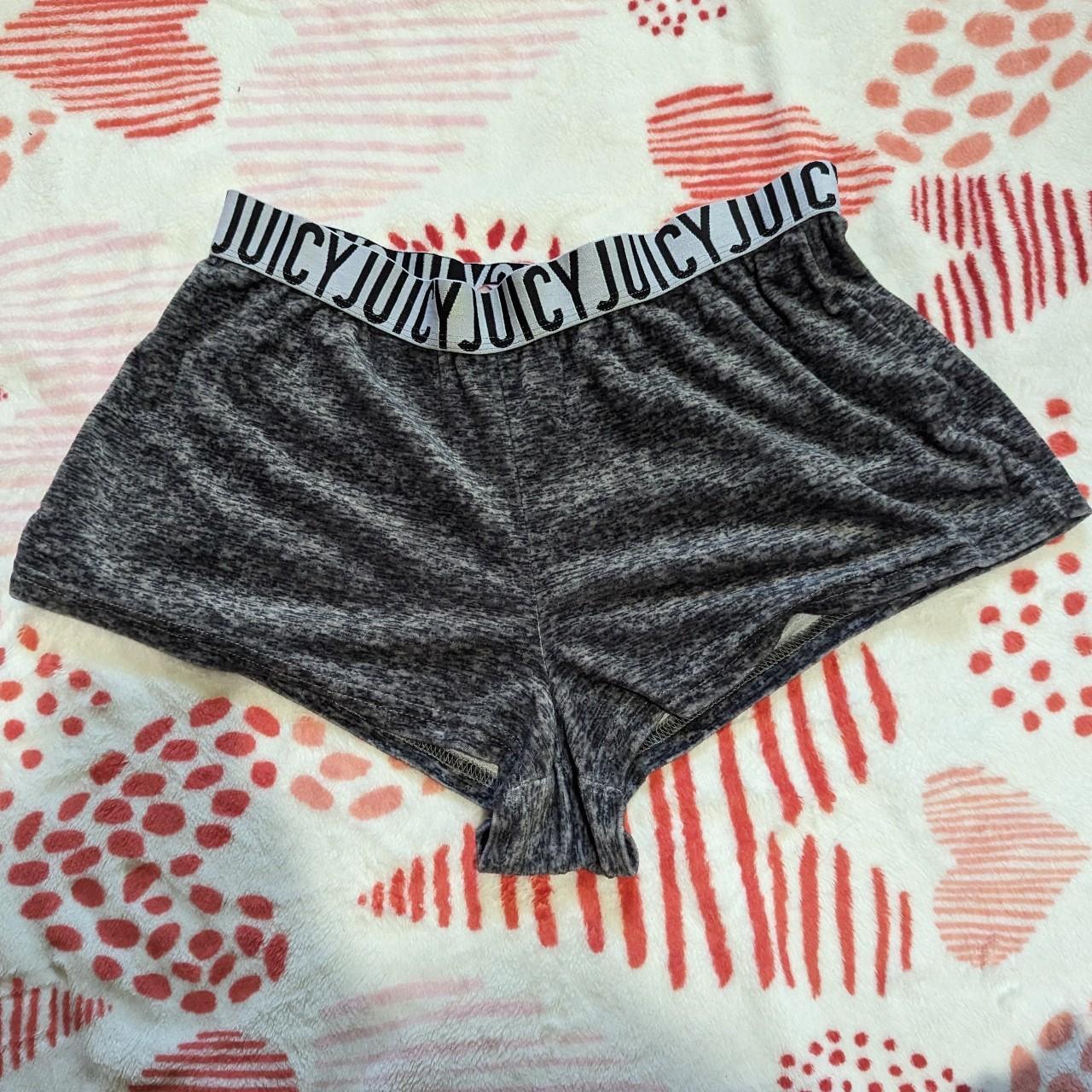 Heather Gray Velour Juicy Couture Booty Shorts Size...