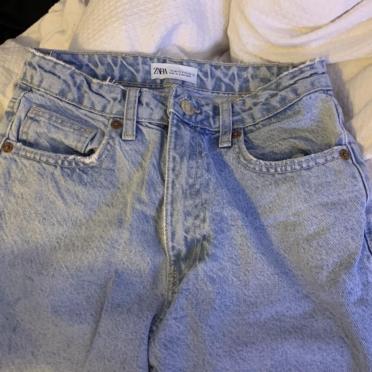 Zara mom jeans in blue EU 36 - Depop