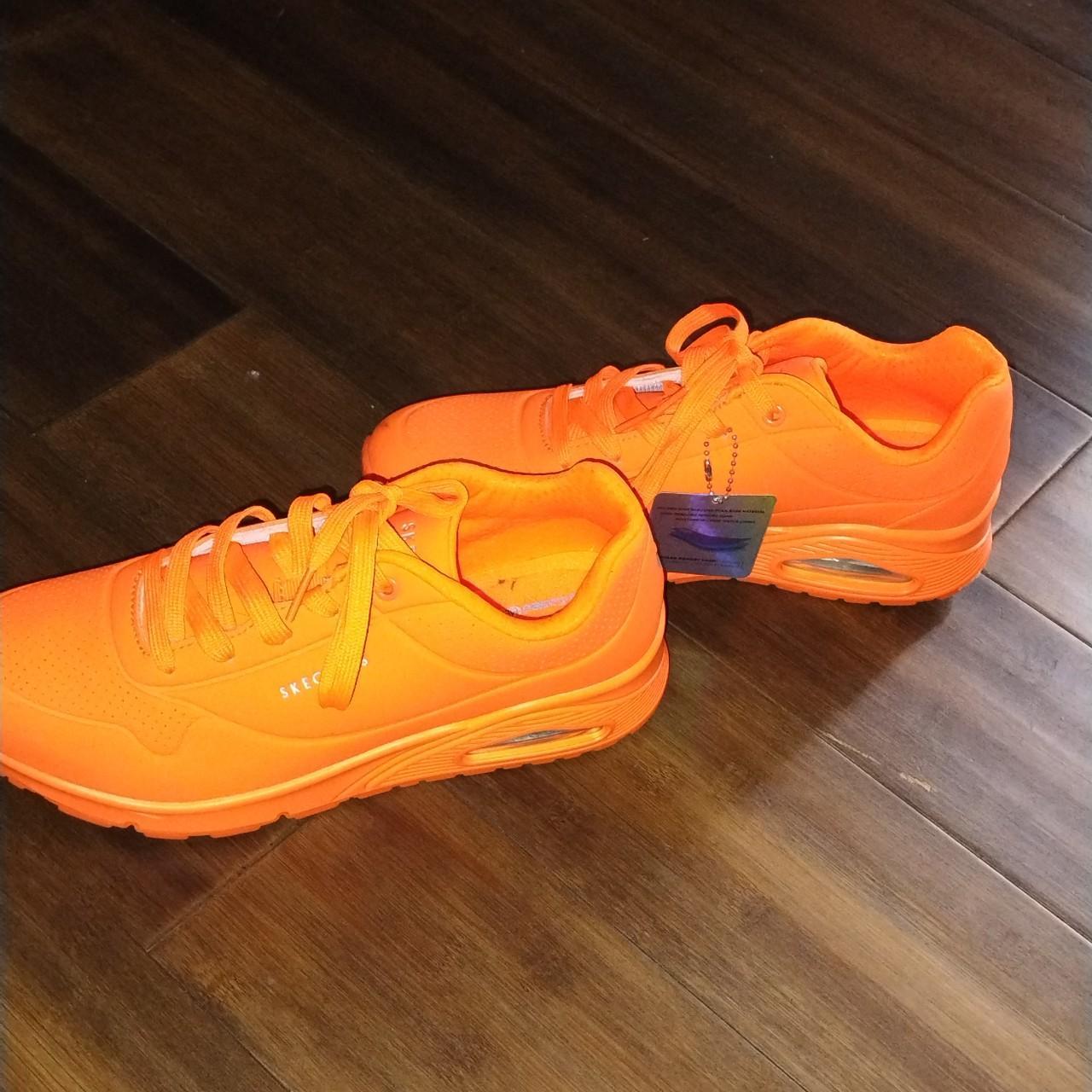 Size bright orange sketchers worn Depop