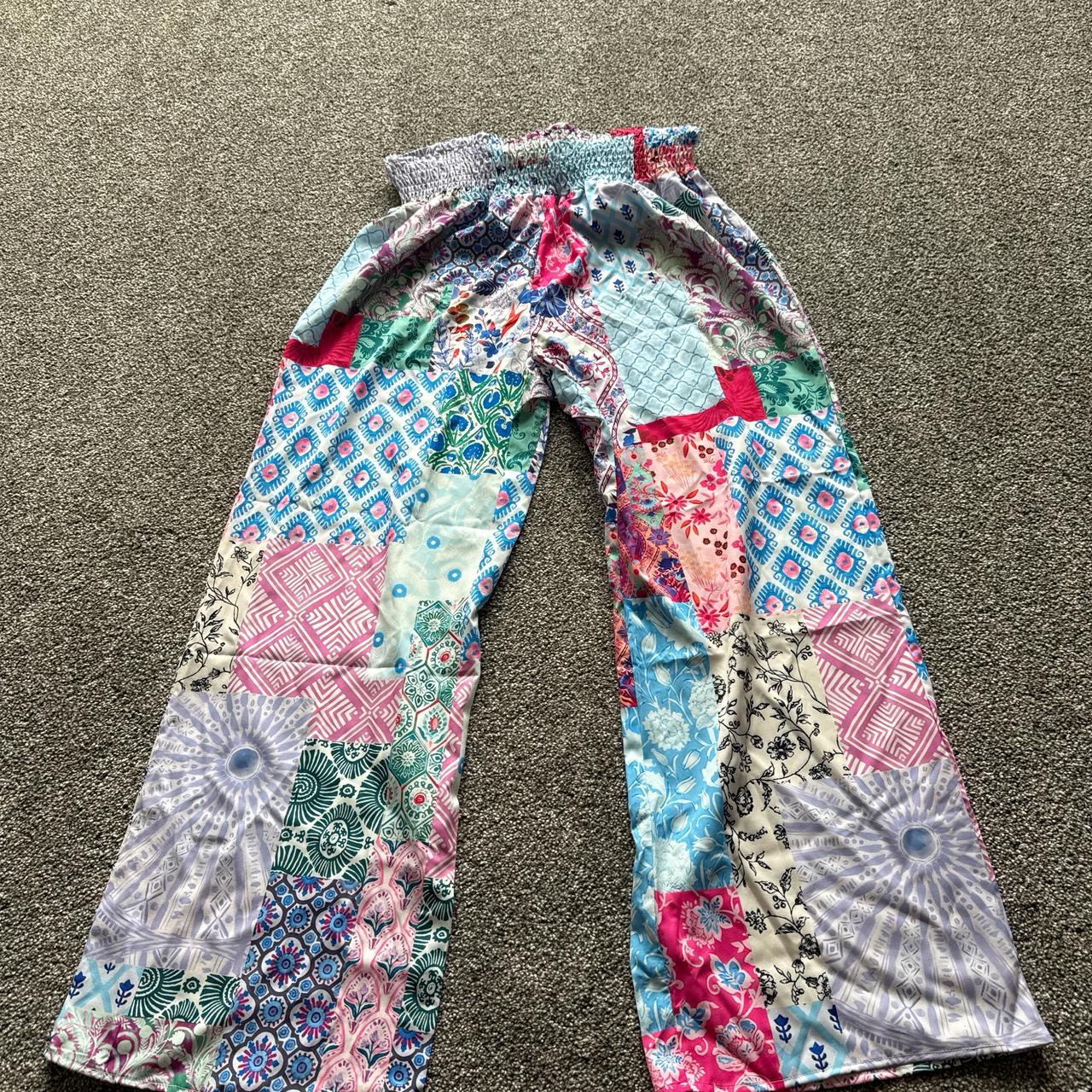 Women's Patched Pants - Multi - XL – Patchwork Pa… - image 1