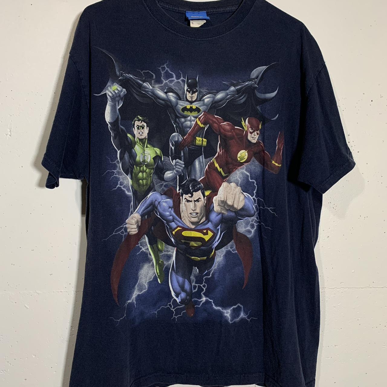 DC Comics Men's Navy T-shirt | Depop