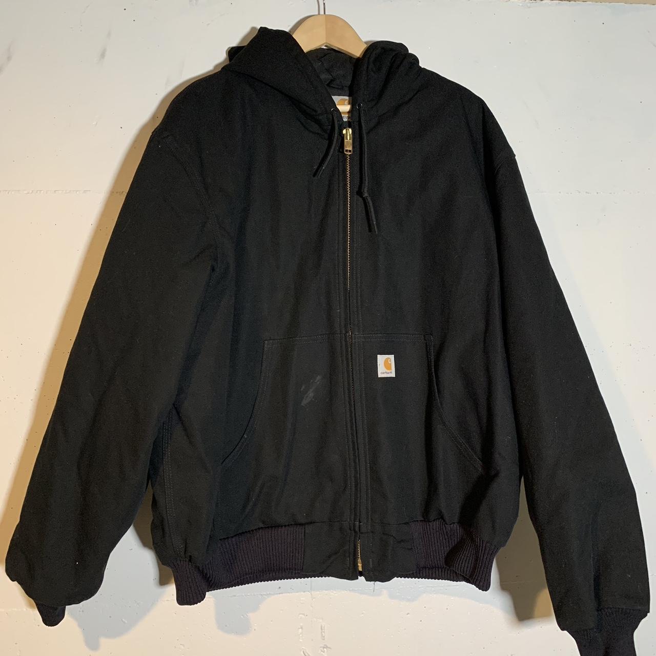 Vintage 90s Carhartt J140 BLK Made in USA UNION... - Depop