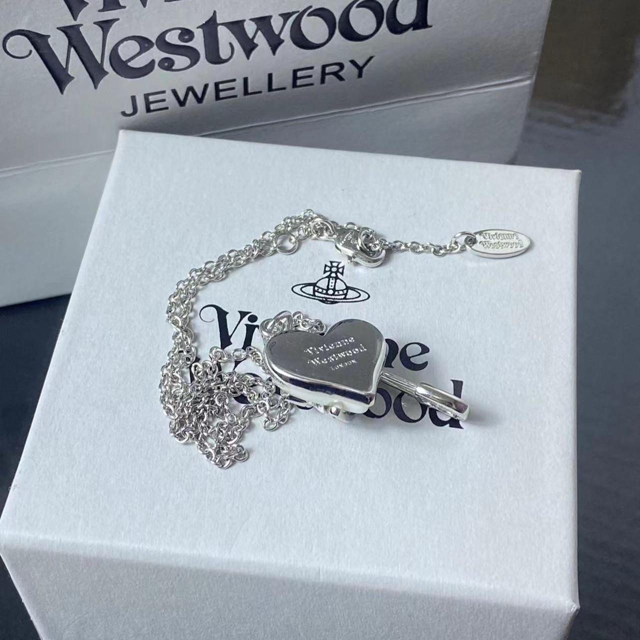 vivienne westwood heart paperclip necklace The... - Depop