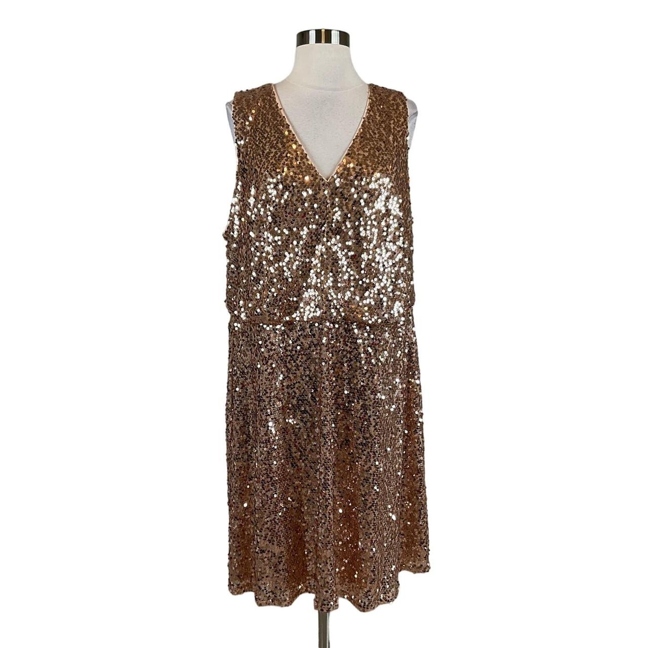 Vince Camuto Sequined Cocktail Dress Size 18W ~... - Depop