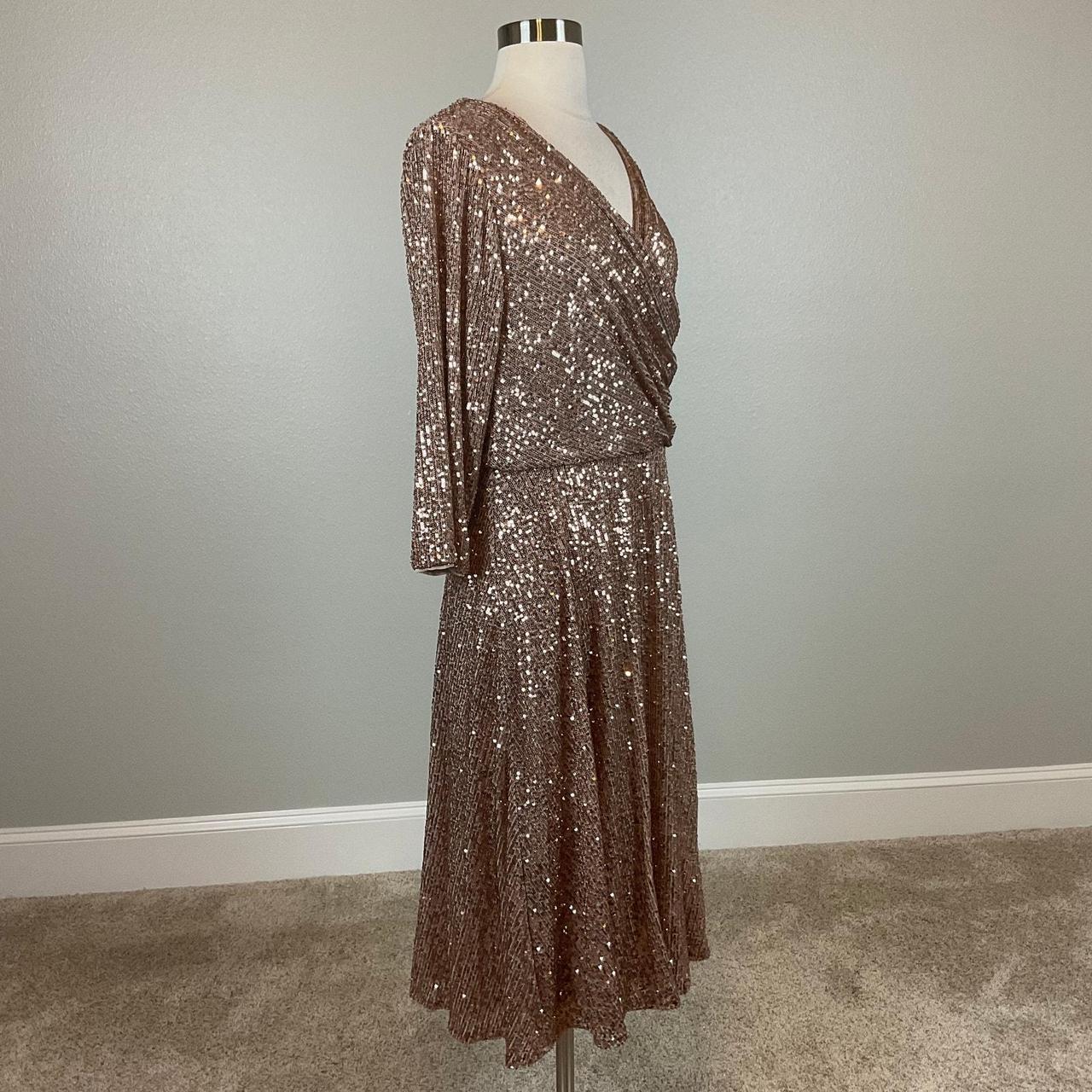 Alex evenings gold dress best sale