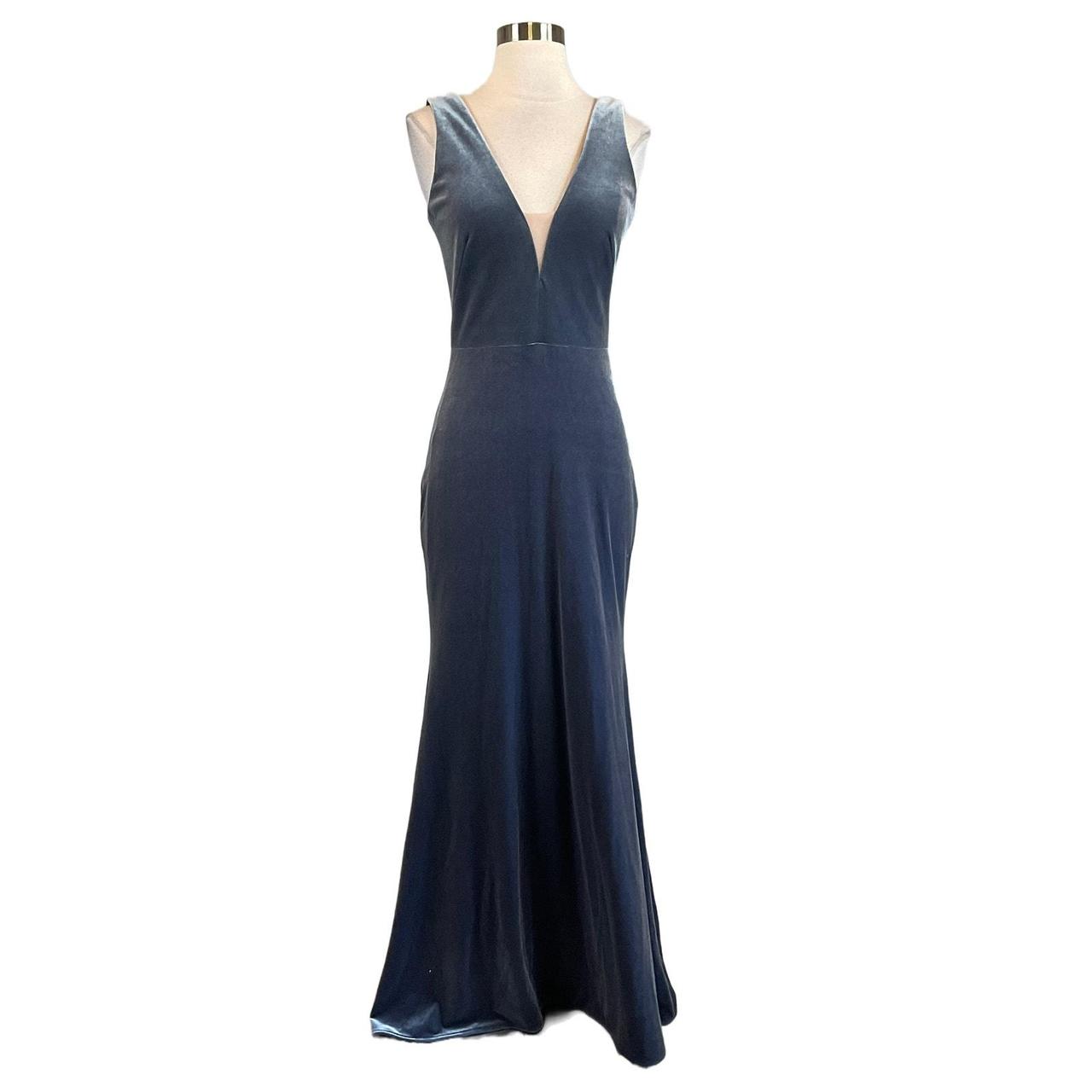 Aqua velvet gown hotsell