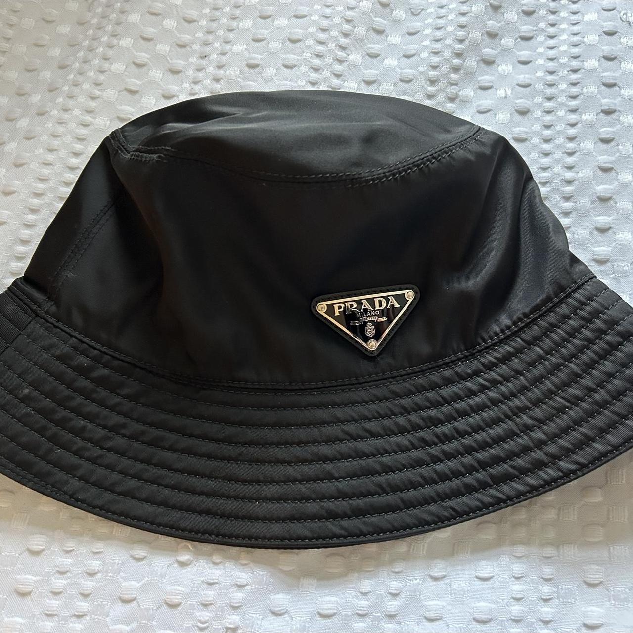 Authentic Black Prada Re-Nylon Bucket Hat UK M RRP... - Depop