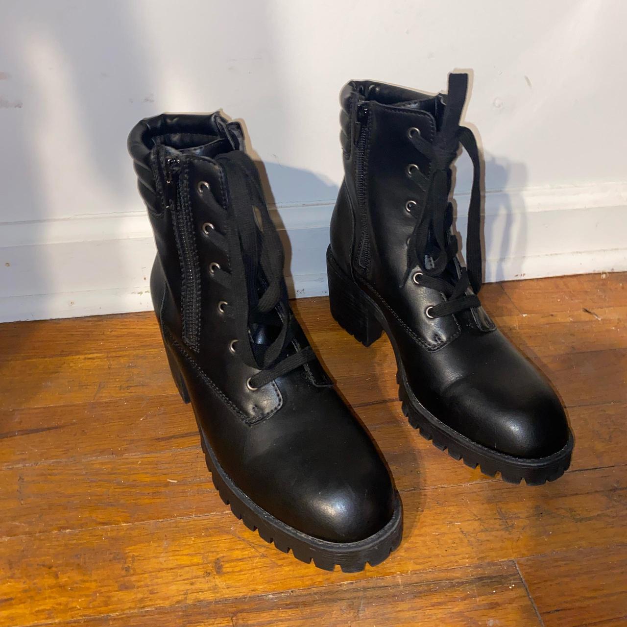 madden girl combat boots black