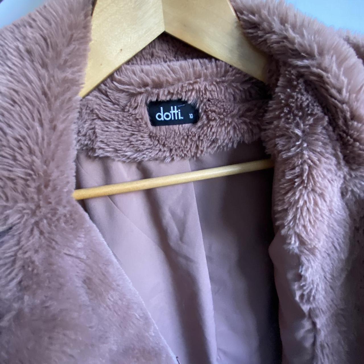 Rose pink crop faux fur jacket Cute cropped Depop