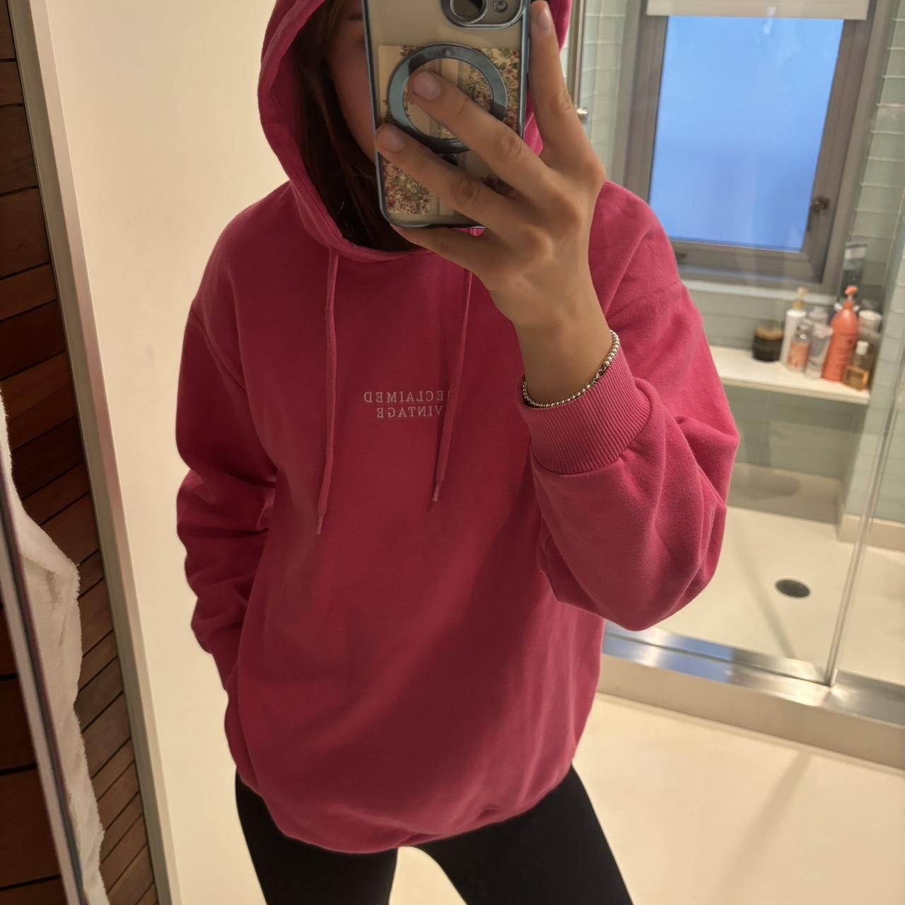 Reclaimed Vintage Super cute pink hoodie Size U.S. Depop