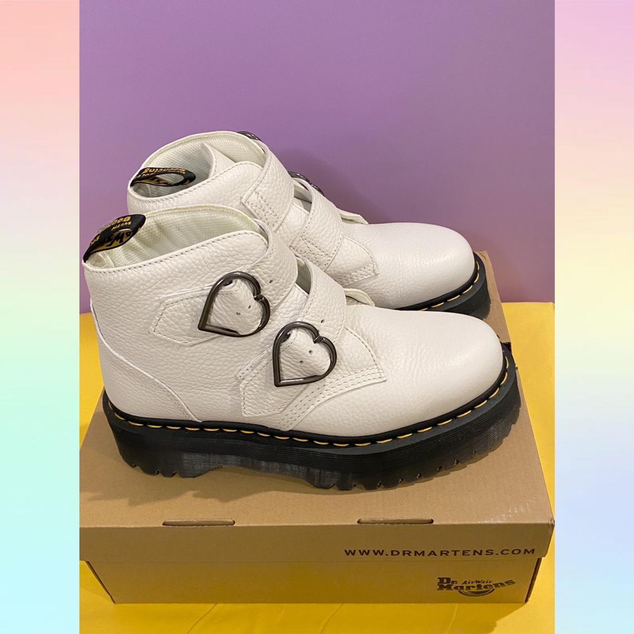 devon heart dr martens white