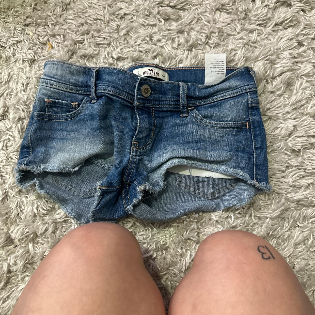 hollister lace trim short short size 11 💕 hollister - Depop